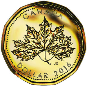 2016 Canada Uncirculated Loonie Dollar from O Canada Gift Set-Maple Leaf Design
