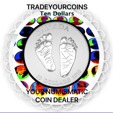 2016 Canada Fine Silver Proof $10 Welcome to the World, Ten Dollars