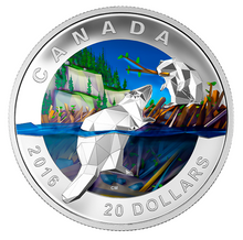 2016 20 Dollars Fine Silver Coin- Geometry in Art Series-The Beaver