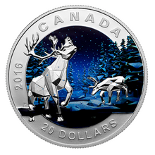 2016 20 Dollars Fine Silver Coin- Geometry in Art Series-The Caribou