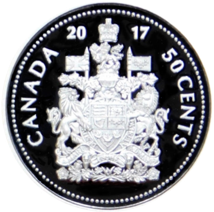 2017 Canada Fifty Cents Silver proof Heavy cameo