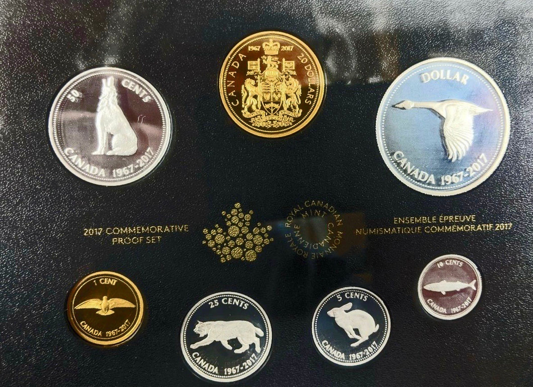 2017 Commemorative Pure Silver 7-Coin Proof Set - 1967 Centennial Coins