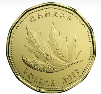2017 Canada Uncirculated Loonie Dollar from O Canada Gift Set-Maple Leaf Design