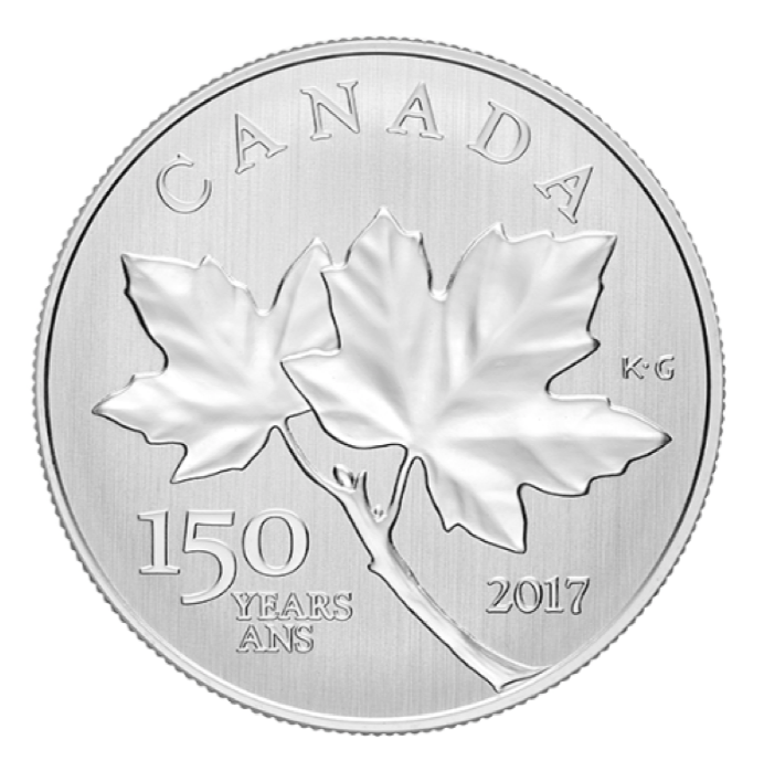 2017 Canada $10 Ten Dollars-Maple leaf Forever 1/2 oz