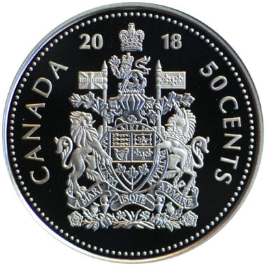 2018 Canada Fifty Cents Silver proof Heavy cameo