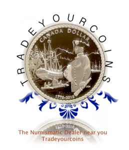 2018 Canada Silver Proof Dollar-240 th Anniversary of Captain Cook at Nootka Sound