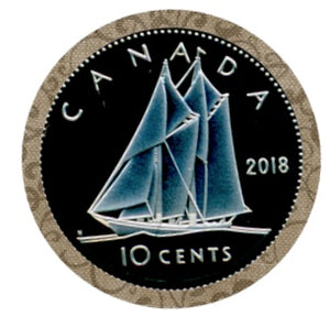 2018 Canada Ten Cents Nickel proof Heavy cameo