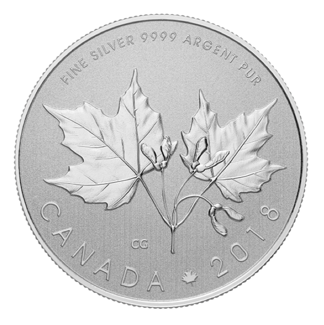 2018 Canada $10 Ten Dollars-Maple leaf Forever 1/2 oz