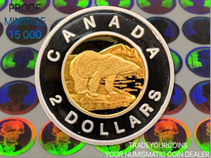 2019 Canada Fine Silver Twoonie  Proof Polar Bear - 2 Dollars