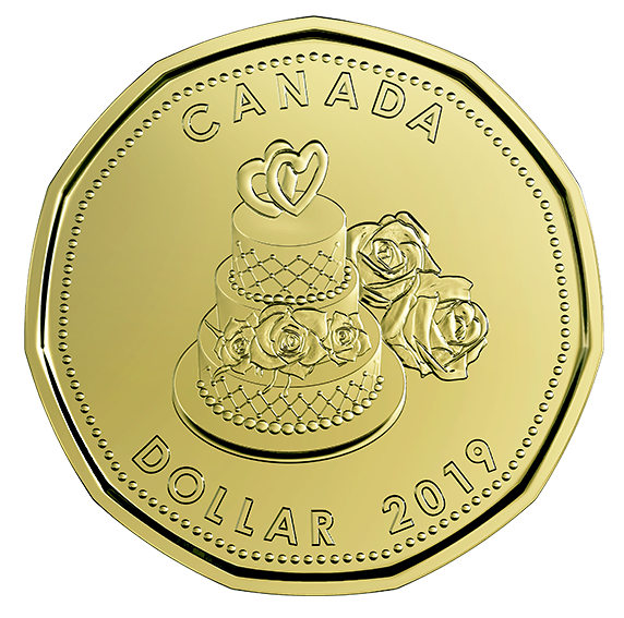 2019 Canada Uncirculated Loonie Dollar from Wedding Gift Set