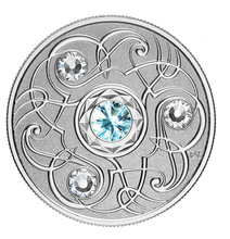 2020 Canada Fine Silver $5 Five Dollars- Birthstones: March-Aquamarine
