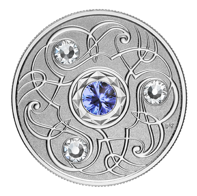 2020 Canada Fine Silver $5 Five Dollars- Birthstones: September-Sapphire