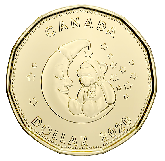 2020 Canada Uncirculated Loonie Dollar from Baby Gift Set