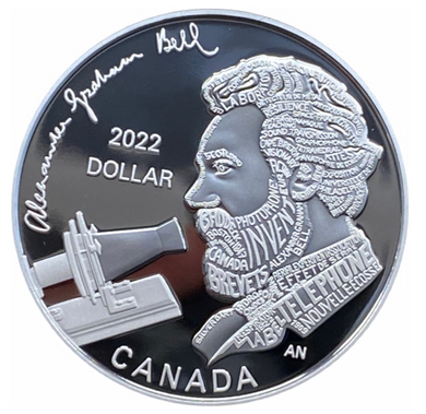 2022 Canada Silver Proof Dollar-Alexander graham Bell- Great Inventor