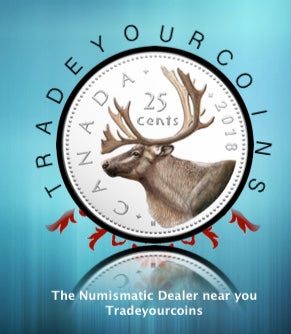 2018 Canada Fine Silver Colourised Quarter Proof Caribou - 25 Cents