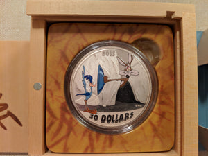 2015 2 oz Fine Silver 30 Dollars Looney Tunes- Fast & Furry-ous