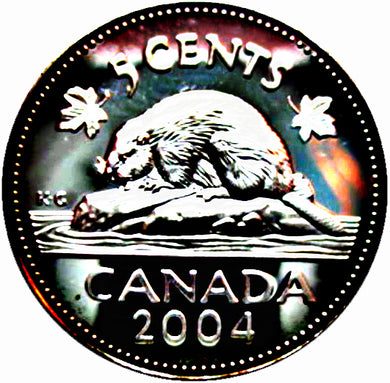 2004 Canada Five Cents Sterling proof Heavy cameo