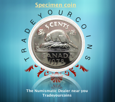 1978 Canada Five Cents Specimen Nickel Beaver
