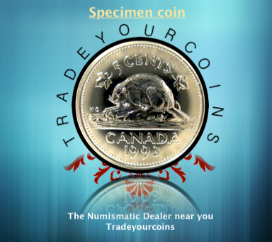 1993 Canada Five Cents Specimen Nickel Beaver