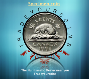 1998 Canada Five Cents Specimen Nickel Beaver