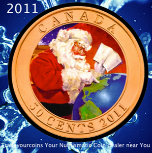 2011 Canada Nickel Half Dollar-50 Cents Gifts From Santa - Lenticular Coin