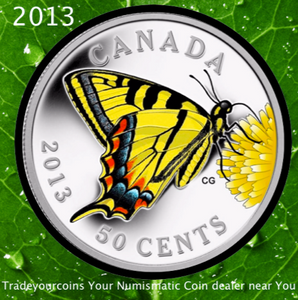 2013 Canada 50-Cent - Canadian Tiger Swallowtail