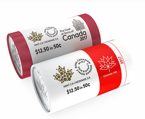 2017 50-Cent Special Wrap Roll Pack official and Coat of Arms of canada
