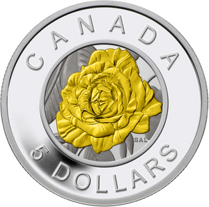 2014 Canada Fine Silver and Niobium Five Dollars Coin -Rose
