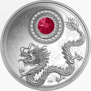 2016 Canada Fine Silver $5 Five Dollars- Birthstones: July-Ruby