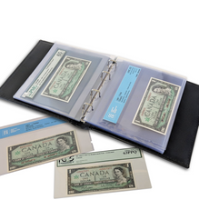 SMALL CURRENCY ALBUM IN CLASSIC DESIGN FOR GRADED BANKNOTES