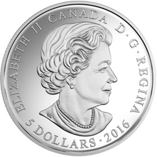 2016 Canada Fine Silver $5 Five Dollars- Birthstones: November-Topaz
