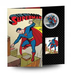 2013 Canada Nickel Half Dollar-50 Cents 75 th Anniversary of Superman-Then and Now coin and Stamp