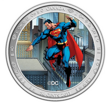 2013 Canada Nickel Half Dollar-50 Cents 75 th Anniversary of Superman-Then and Now coin and Stamp