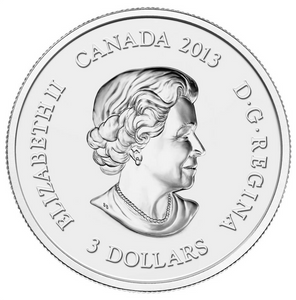 2013 Canada 3$ Fine Silver Coin -Life in North