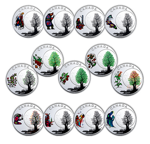 2018 Canada 3$ Fine Silver Coin - Teaching From Grandmother Moon Series-Flower Moon