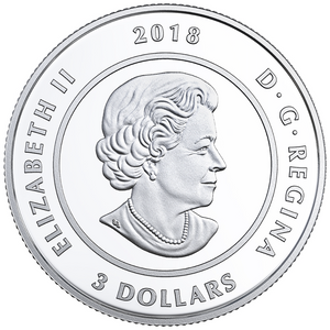 2018 Canada 3$ Fine Silver Coin - Teaching From Grandmother Moon Series-Raspberry Moon