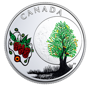 2018 Canada 3$ Fine Silver Coin - Teaching From Grandmother Moon Series-Strawberry Moon