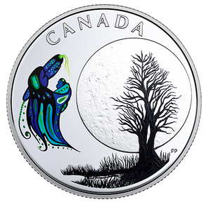 2018 Canada 3$ Fine Silver Coin - Teaching From Grandmother Moon Series-Big Spirit Moon