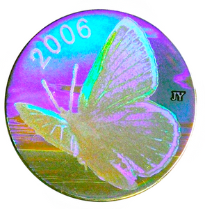 2006 Fifty Cents-Silvery Blue Butterfly, Hologram
