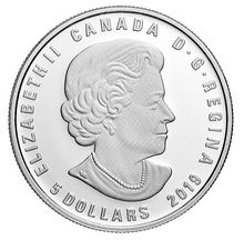 2019 Canada Fine Silver $5 Five Dollars- Birthstones Zodiac Series-Leo