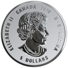 2020 Canada Fine Silver $5 Five Dollars- Birthstones: May-Emerald