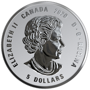 2020 Canada Fine Silver $5 Five Dollars- Birthstones: March-Aquamarine