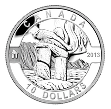 2013 Canada Fine Silver $10 Ten Dollars-The Inukshuk