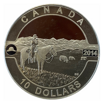 2014 Canada Fine Silver $10 Ten Dollars-Canadian Cowboy