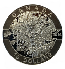 2014 Canada Fine Silver $10 Ten Dollars-Down by the Old Maple Tree