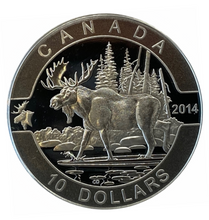 2014 Canada Fine Silver $10 Ten Dollars-Moose
