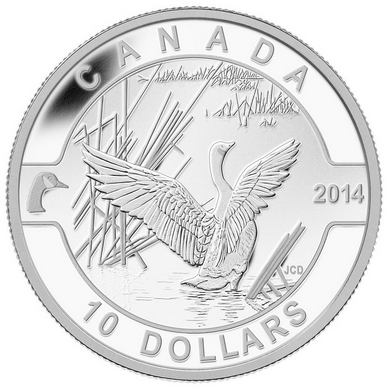 2014 Canada Fine Silver $10 Ten Dollars-Canada Goose