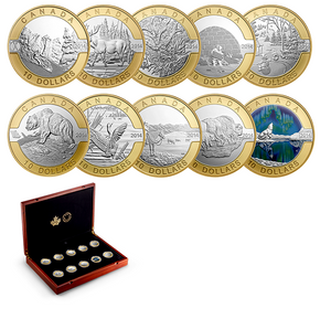 2014 Canada Fine Silver $10 ten dollars O Canada set Two, Gold Plated-10 coin