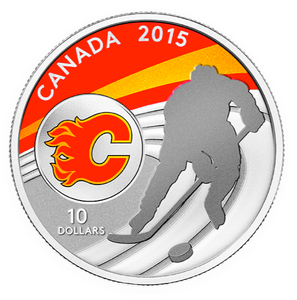 2015 Canada Fine Silver $10 Ten Dollars-NHL-Calgary Flames