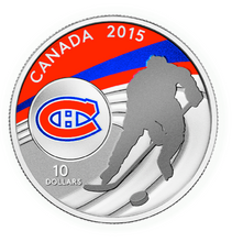 2015 Canada Fine Silver $10 Ten Dollars-NHL-Montreal canadiens